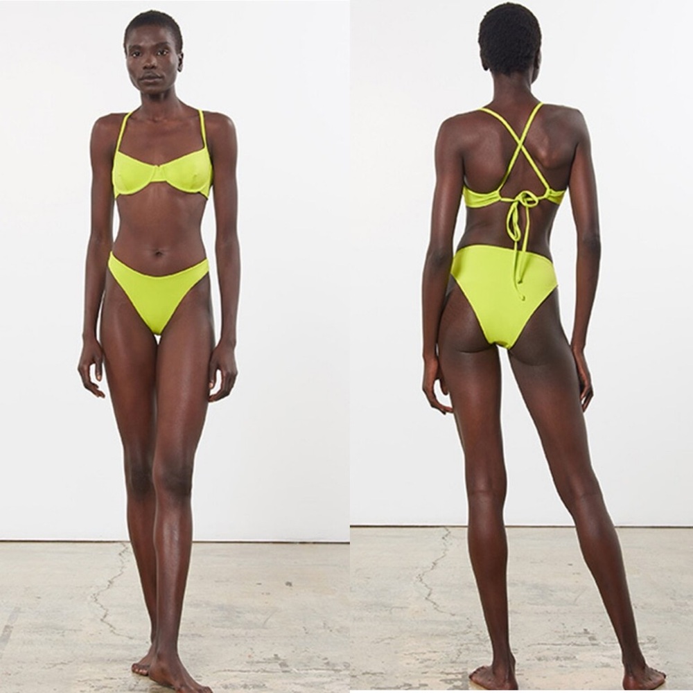 Mara Hoffman Neon Lime Underwire Bikini Set